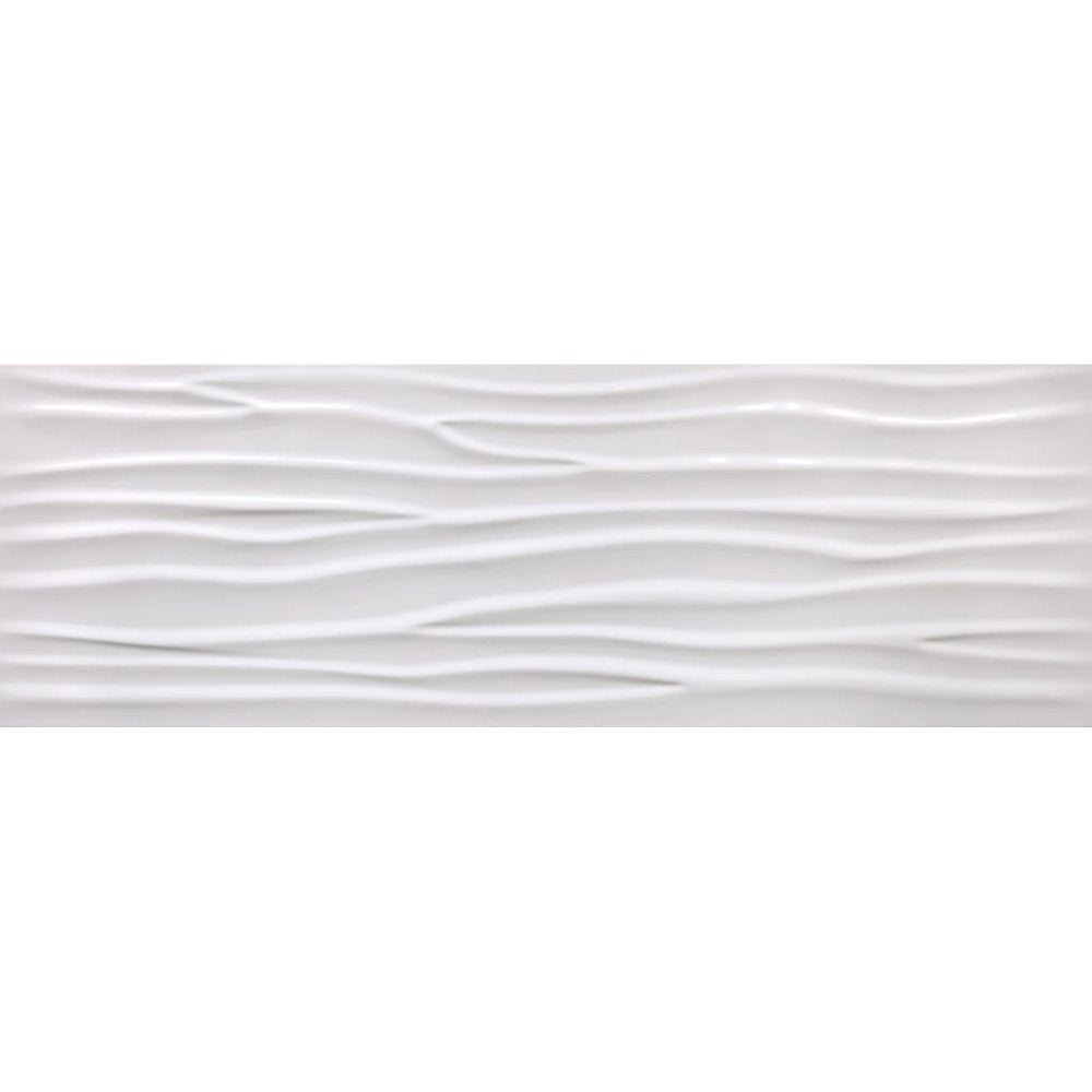 Cifre Glaciar Wave White Brillo falicsempe 30x90 - Csempe Mester