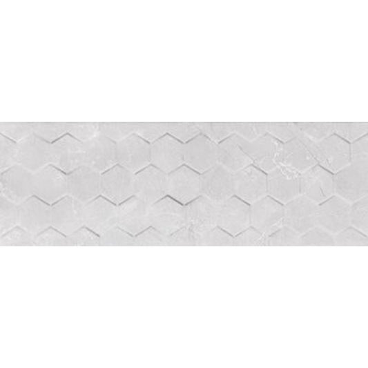 Dekorcsempe OLD - Braga White Hexagon Rett. 25x75 I.o. - Csempe Mester