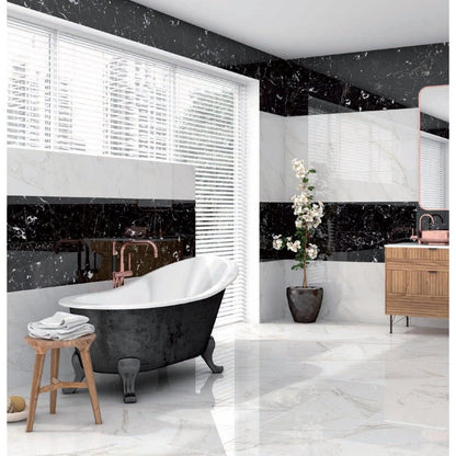 Super Ceramica Carrara Negro fali csempe - 20x60 I.o. - Csempe Mester