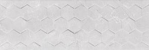 Dekorcsempe OLD - Braga White Hexagon Rett. 25x75 I.o. - Csempe Mester